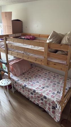 IKEA  WOOD BUNK BEDS
