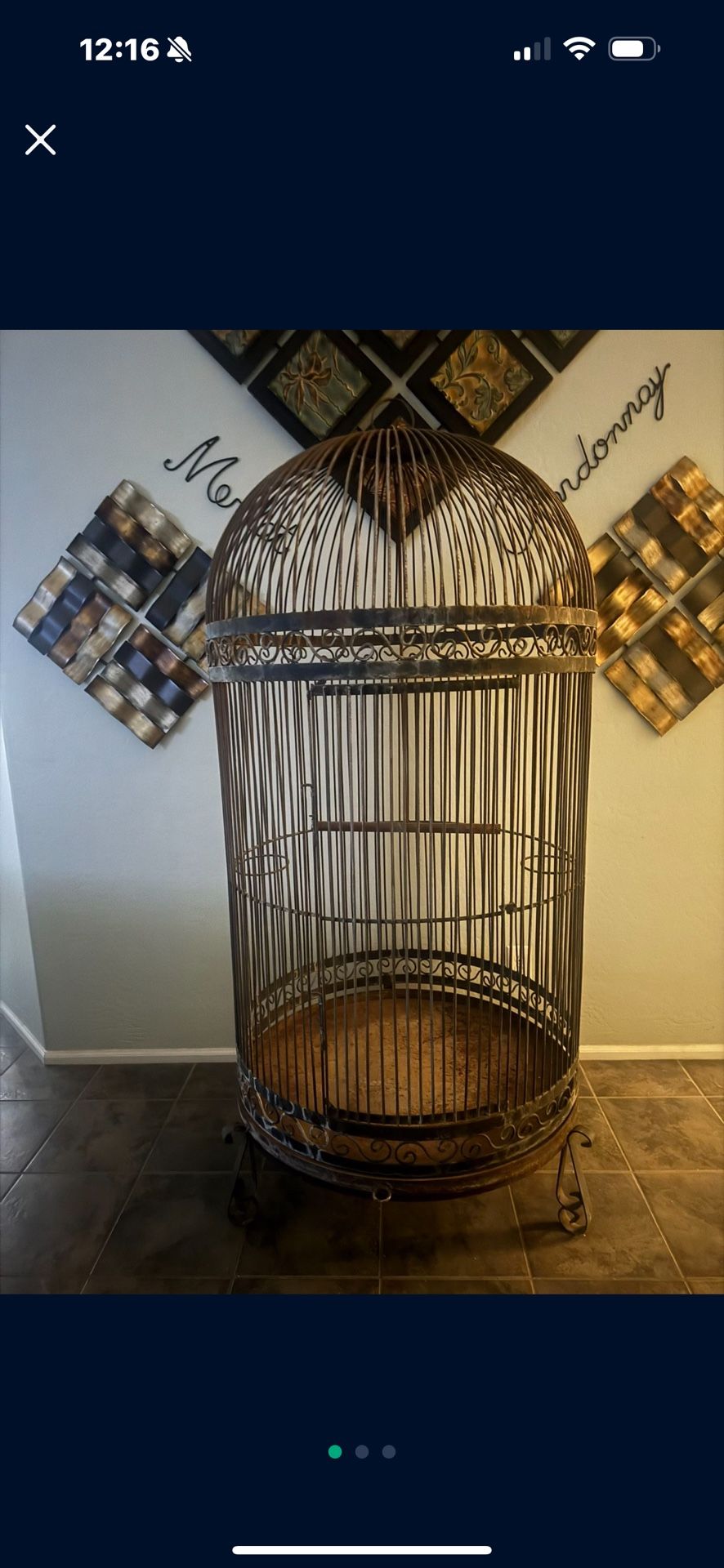 Rod Iron Bird Cage