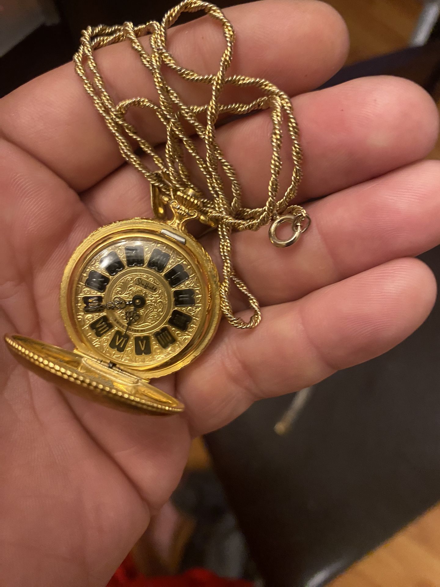 Vintage Sheffield Ladies Pocket Watch! It Works!