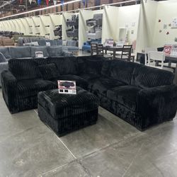 New Black Sectional 