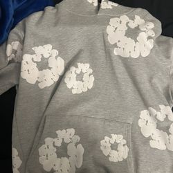 denim tears grey hoodie size medium