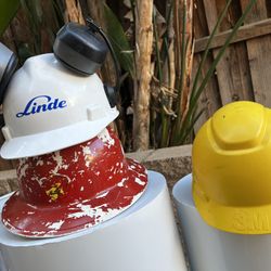 3-Pack Safety Hard Hats (Linde + 3M) 
