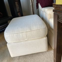 Ottoman Upholstered Gliding Ottoman Linen Color 27”x21”