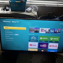 Roku  Hisense 43 inch 4k TV