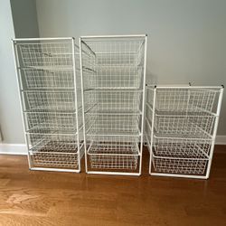 3 Closet Storage Racks + 16 Bins - CURBSIDE PICKUP in Lakeshore East