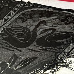 black lace sweetheart shawl