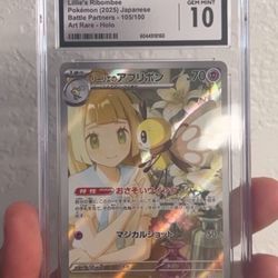Lillie's Ribombee 105/100 Sv9: Battle Partners Holo (Japanese) CGC 10 Gem Mint