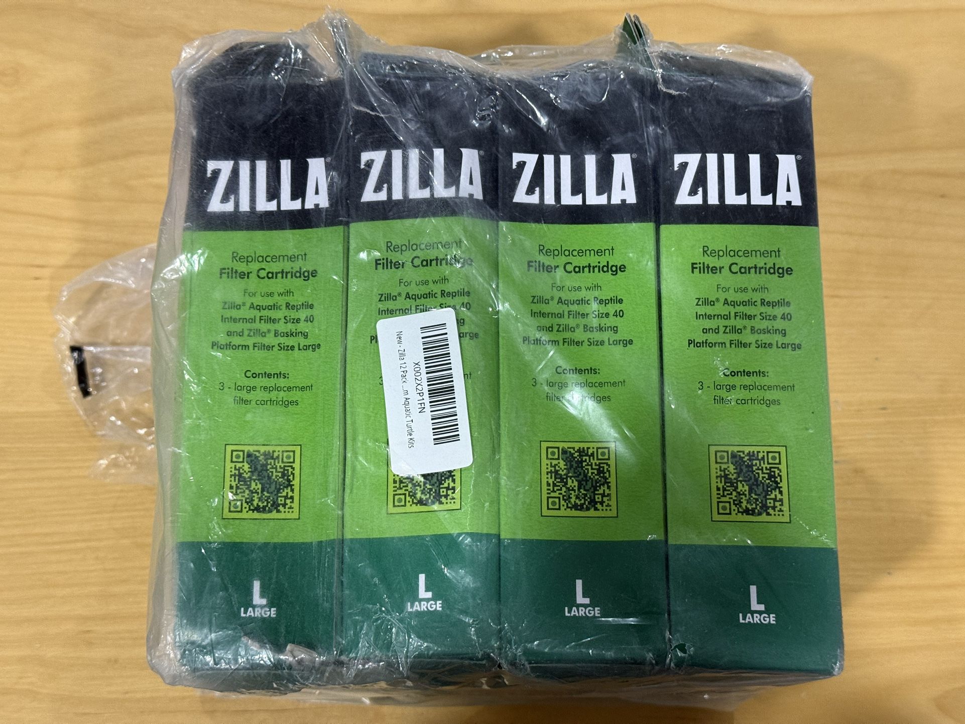 Zilla 12 Pack Replacement Filters Cartridges Sz. large for Deluxe & Premium Aquatic Turtle kits.