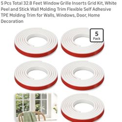 5 Rolls Peel & Stick Window, Wall Moulding Trim, new In Package, Easy To Use 