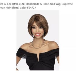 Vivica A. Fox HMB-LENI, Handmade & Hand-tied Wig, Supreme Human Hair Blend, C...