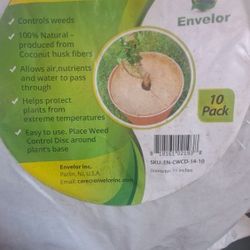 Envelor Coco Coir Plant Cover Mulch Mat, Weed Control Fabric Flower Pot Tree Rings Coconut Fibers Tree Trunk Protector Planter Disc Coco Liner Root Pr