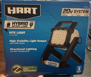 HART 20-Volt Hybrid LED Site Light, 1,800 Lumens (Battery Not Included)