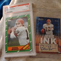 Bernie Kosar Auto Autograph NFL Card Lot Rookie Card PSA Graded Browns