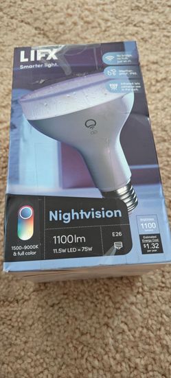 LIFX Nightvision BR30 LED smart bulb features built-in infrared light for security camera