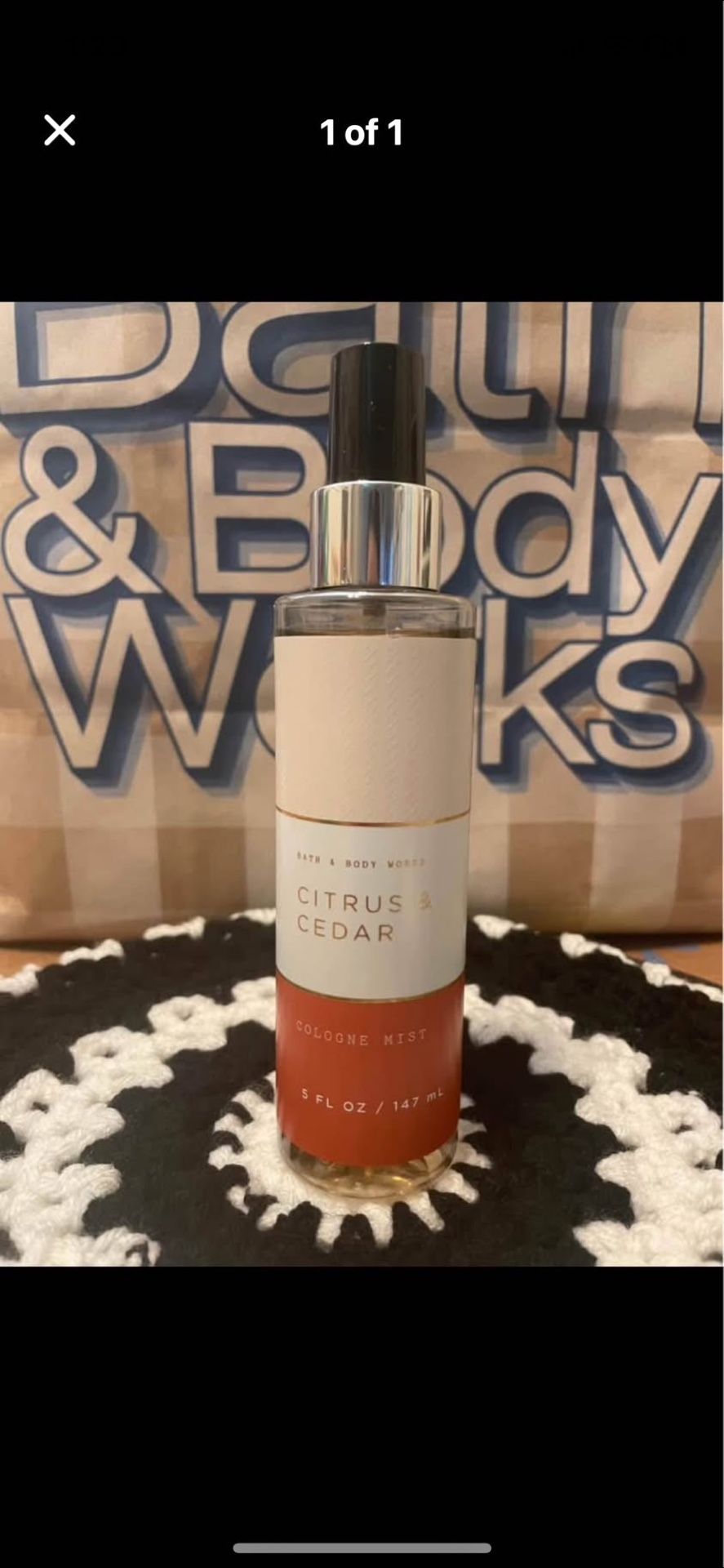 Limited Edition BBW Citrus & Cedar Cologne Mist 5 fl oz.