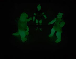 SDCC 2022 Godzilla, Mechagodzilla & Jet Jaguar Super7 Glow ReAction figures