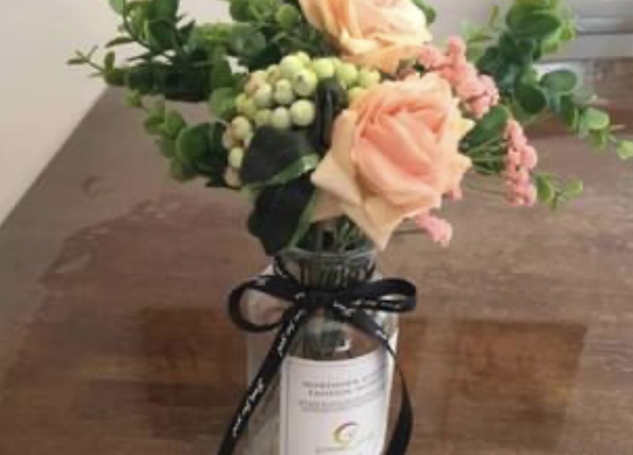 Crelife Artificial Flowers with Vase