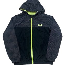 Batman DC Comics Windbreaker Jacket Men’s M Multi Colorblock Hoodie Full Zip