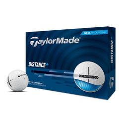 TaylorMade 2025 Distance Plus Golf Balls 12pk, White