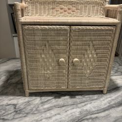 Small Wicker Cabinet.  
