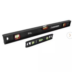 Husky 2pk 9in. Torpedo and 24in. Aluminum Level