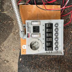 This Converter takes your generator power and powers up 6 Circuit Breakers On Your Home, Electric Box .