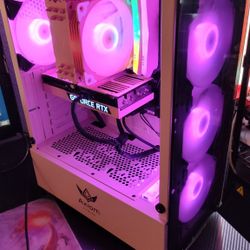 Pink Gaming PC / Ryzen 7 5700x / Pink 3060ti 8gb / Gigabyte  DDR4 Plays Fortnite Marvel Rivals COD 240+ Fps Live Stream TikTok Kick Twitch  Same Day 