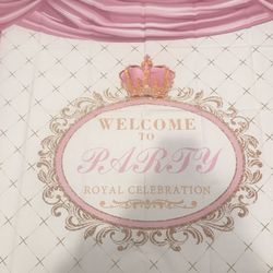 Royal princess party backdrop banner 6 feet by 4 feet