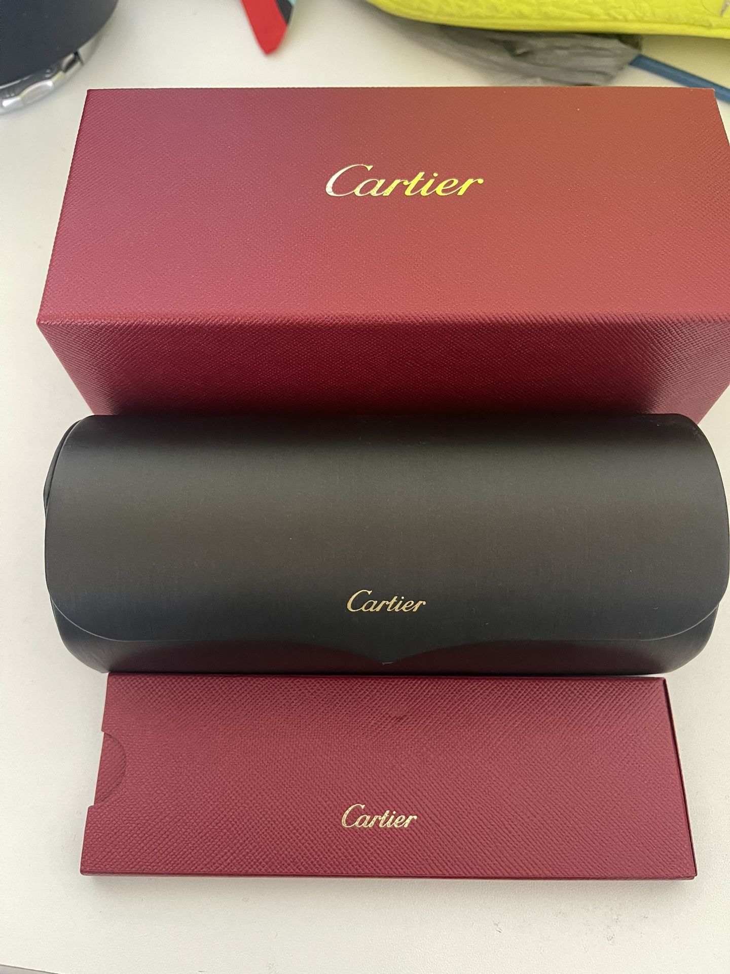 Authentic Cartier Round Gold Sunglasses with Grey Lenses  display picture 3