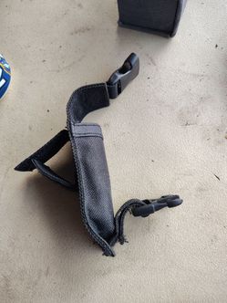 Black canvas tool case clip and Velcro closer