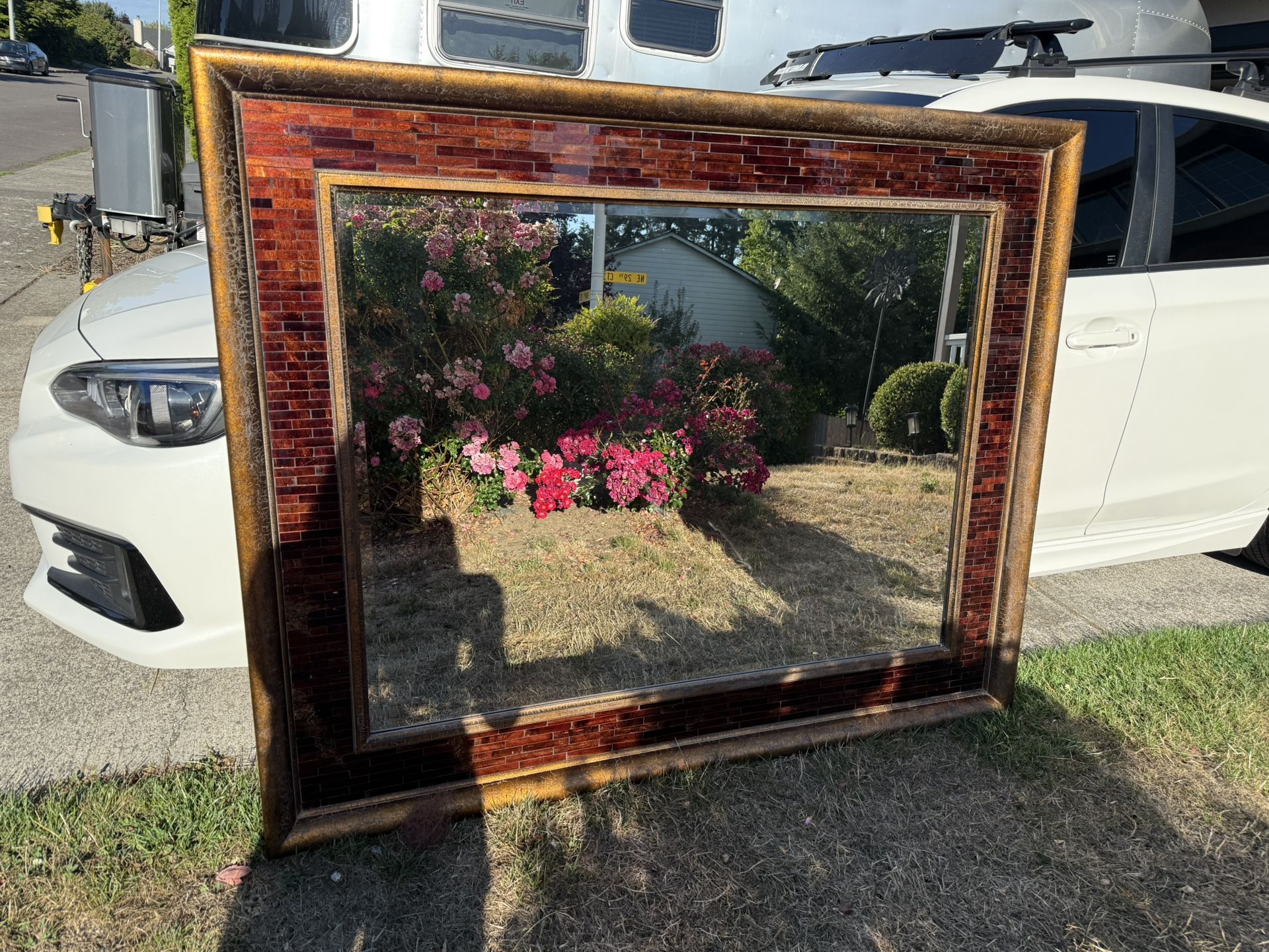 62 “ by 50” Gold Framed mirror