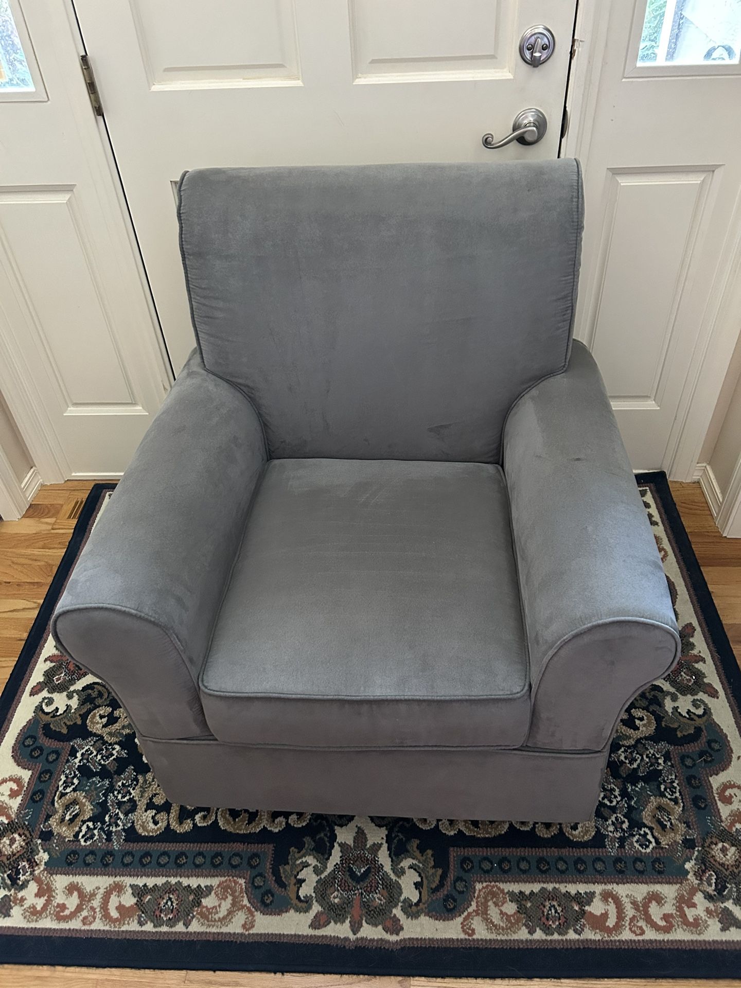 Rocking Chair, Upholstered Nursery Chair, Accent Arm Chair, Solid Wood, for Living Room, Bedroom