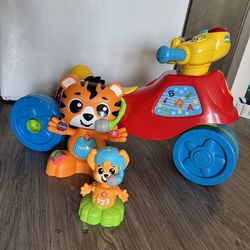Toddler bike and toys