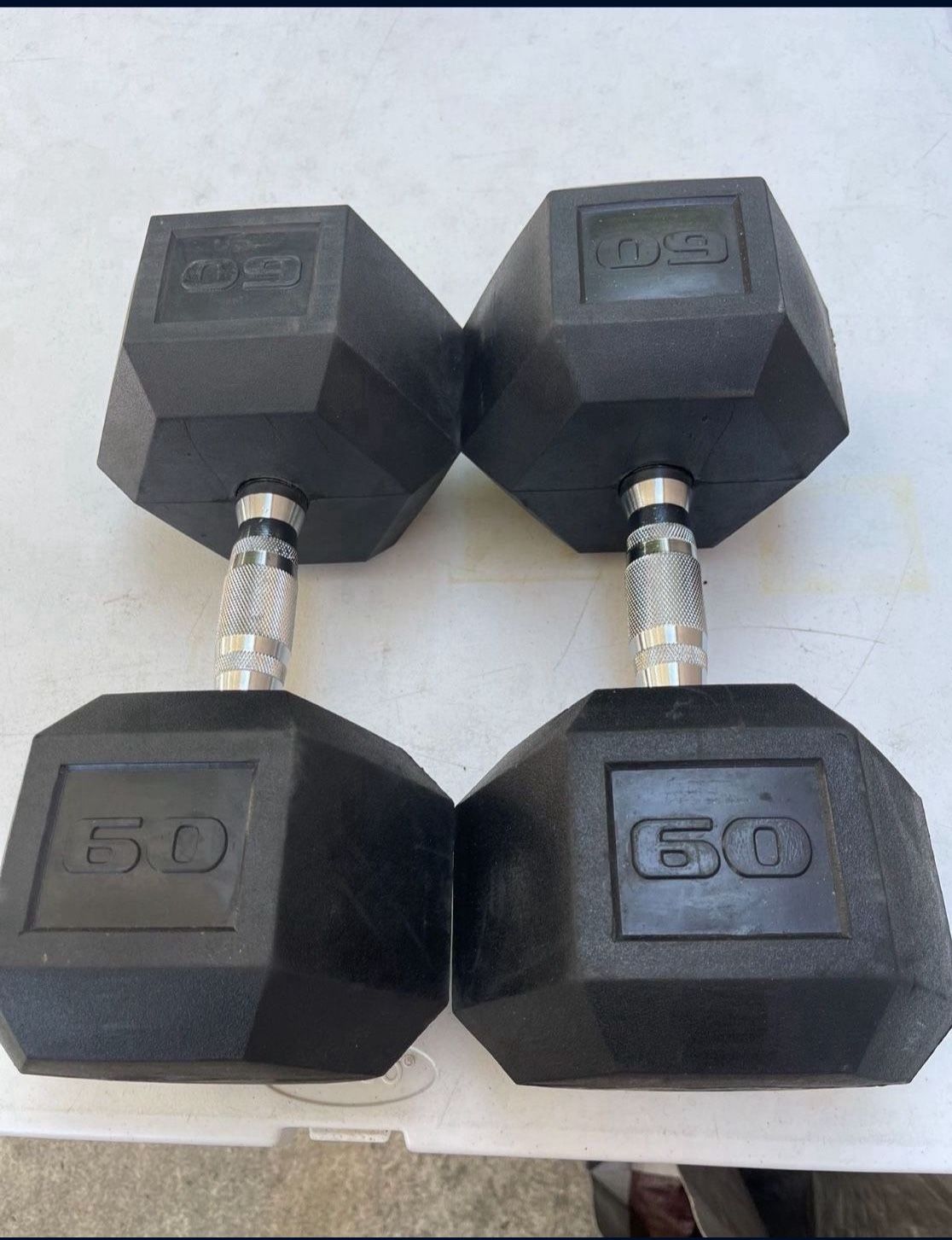 CAP Barbell, 60lb Coated Hex Dumbbell, Single