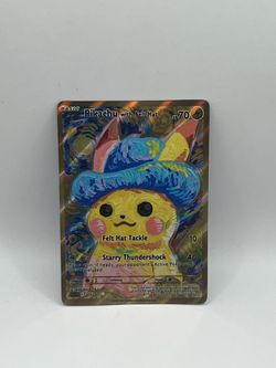 Non TCG Pokemon Pikachu with Felt Hat Fan Art Card