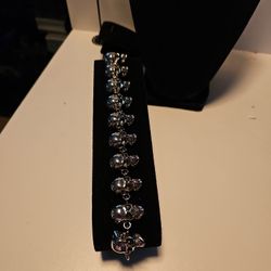 New Silver Skeleton Bracelet 8 Inches
