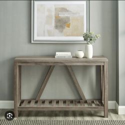 Walker Edison 52" Modern Farmhouse Entryway Console Table in Grey Wash