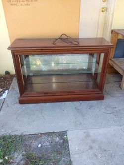 Wooden Display Table With Light