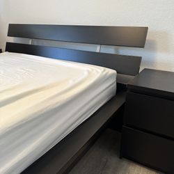 IKEA Full Bed Set With 2 Night Stands 