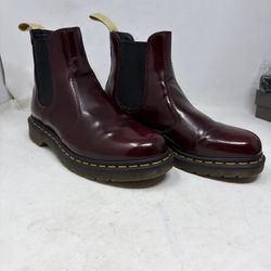 Doc Dr Martens Original 2976 Vegan Chelsea Boot Cherry Red US M9  Maroon