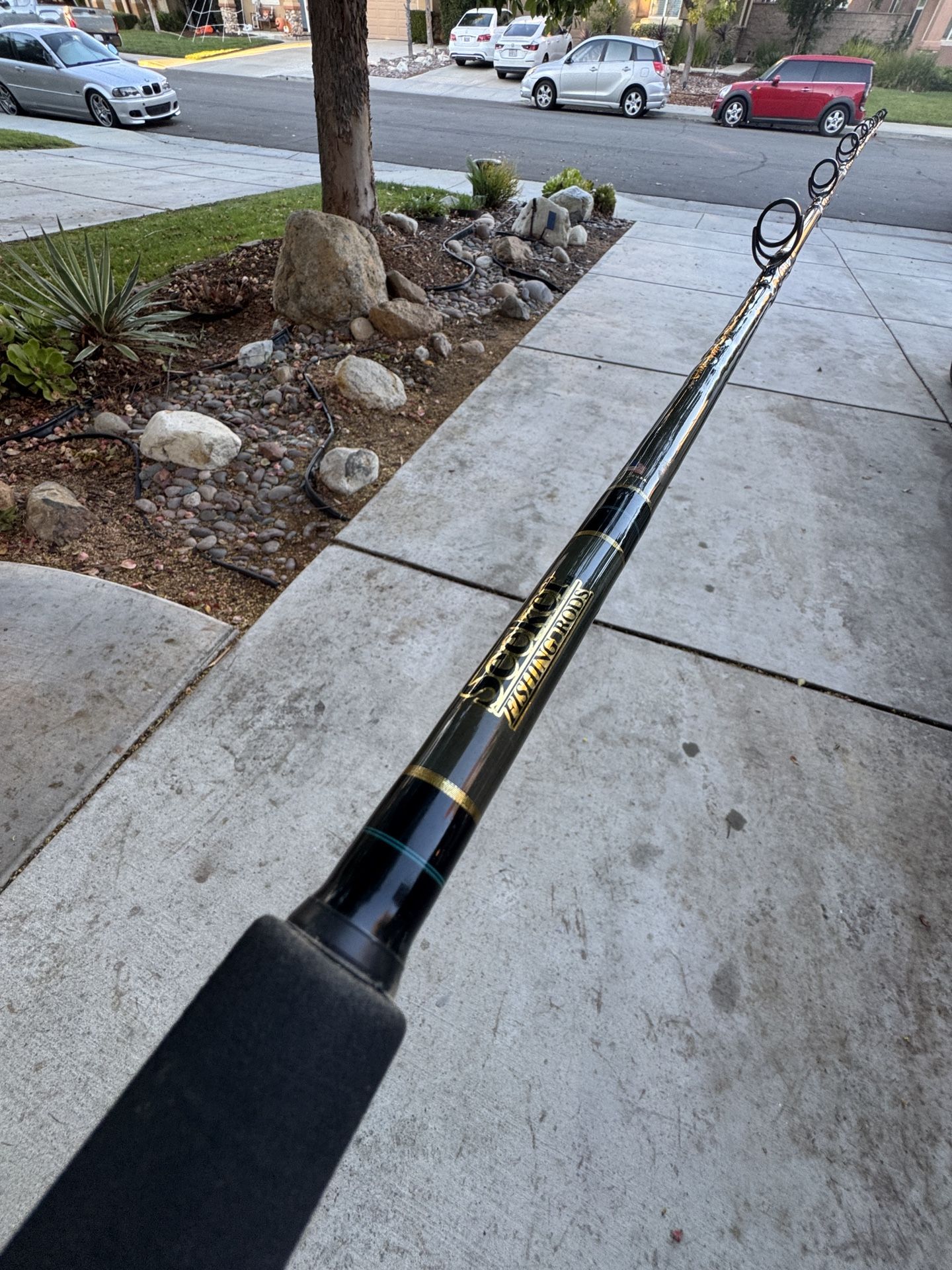 Seeker Black Steel 7’ 15-40 Salt Water Fishing Conventional Rod. Great Condition.