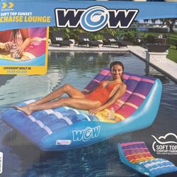 New In-box WOW Soft Top Inflatable Sunset Chaise Lounge