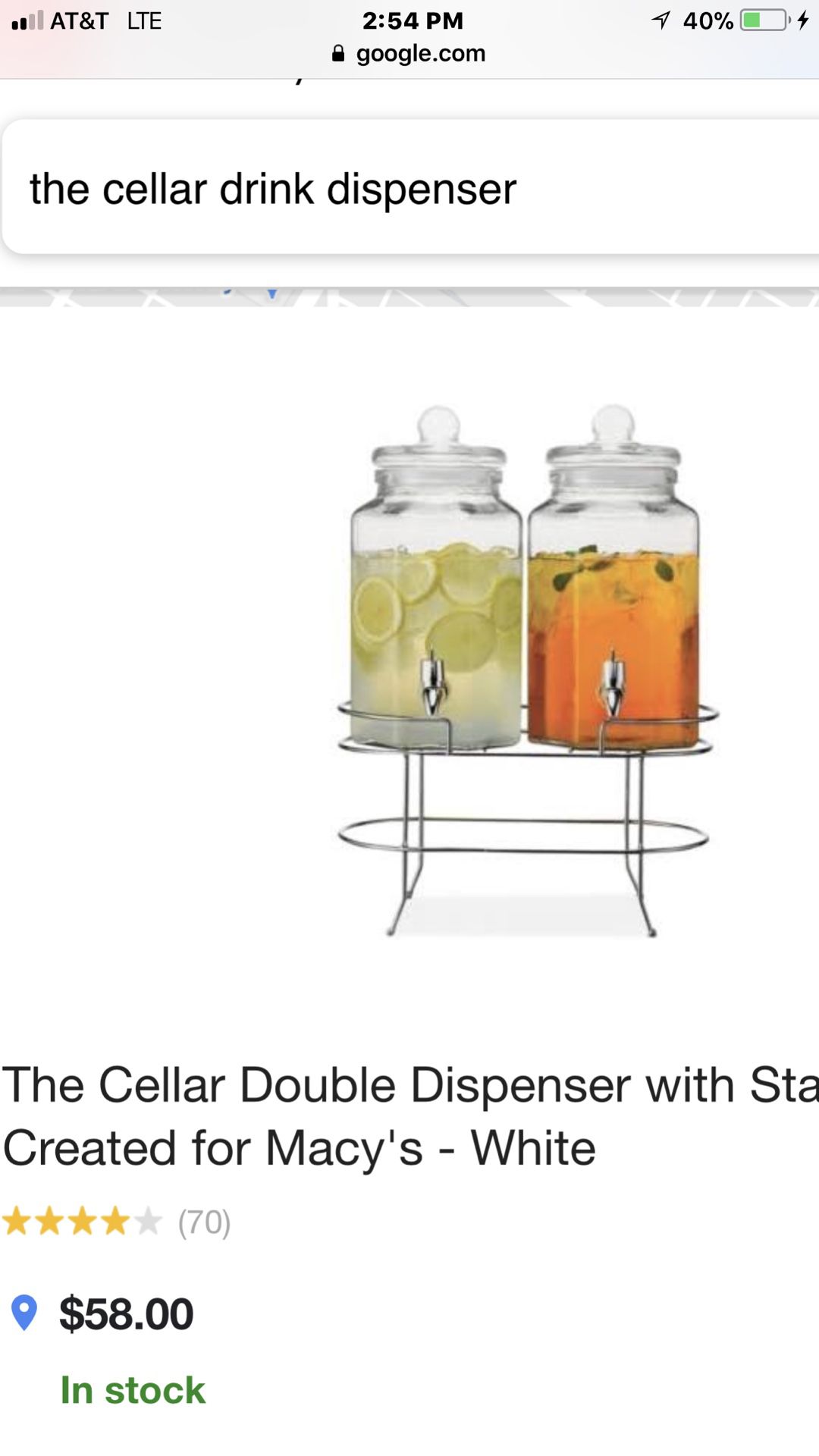 The Cellar Double Beverage Dispenser with Stand, Created for Macy's - Macy's