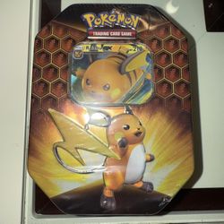 🔥 Pokemon Hidden Fates Tin “Raichu” 🔥