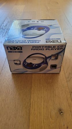 CD player, AM/FM radio BRAND NEW, power cord or battery