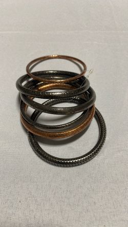 Set of Metal Bangle Bracelets