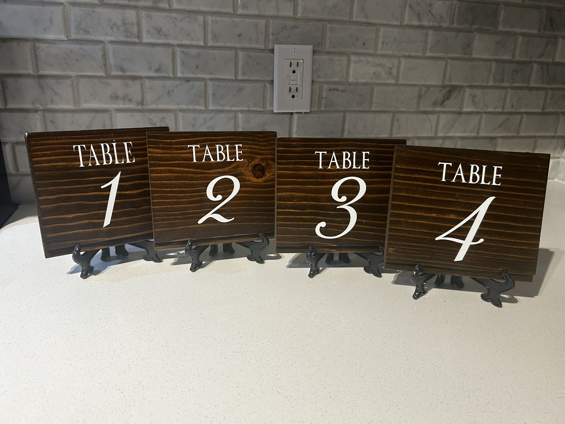 Wedding Table Numbers 1-19