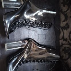 Fashion Nova Transparent Boots 