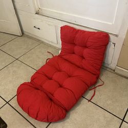 Outdoor Recliner Cushion Pad – Bright Red Patio Cushion