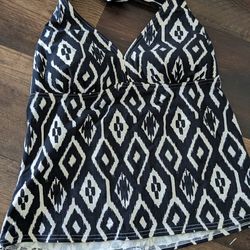 Lands End Tankini Top Halter Size 10
